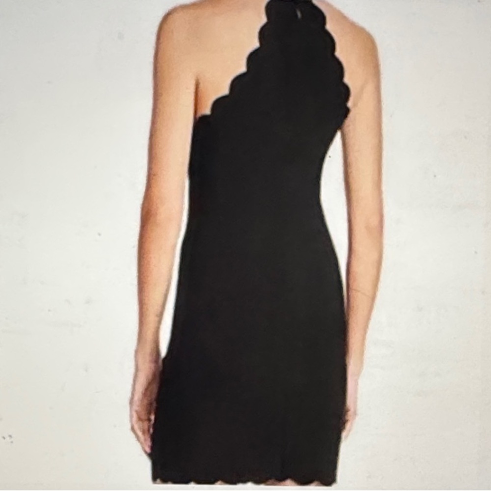 Likely Black Scalloped cocktail Mini Dress XS